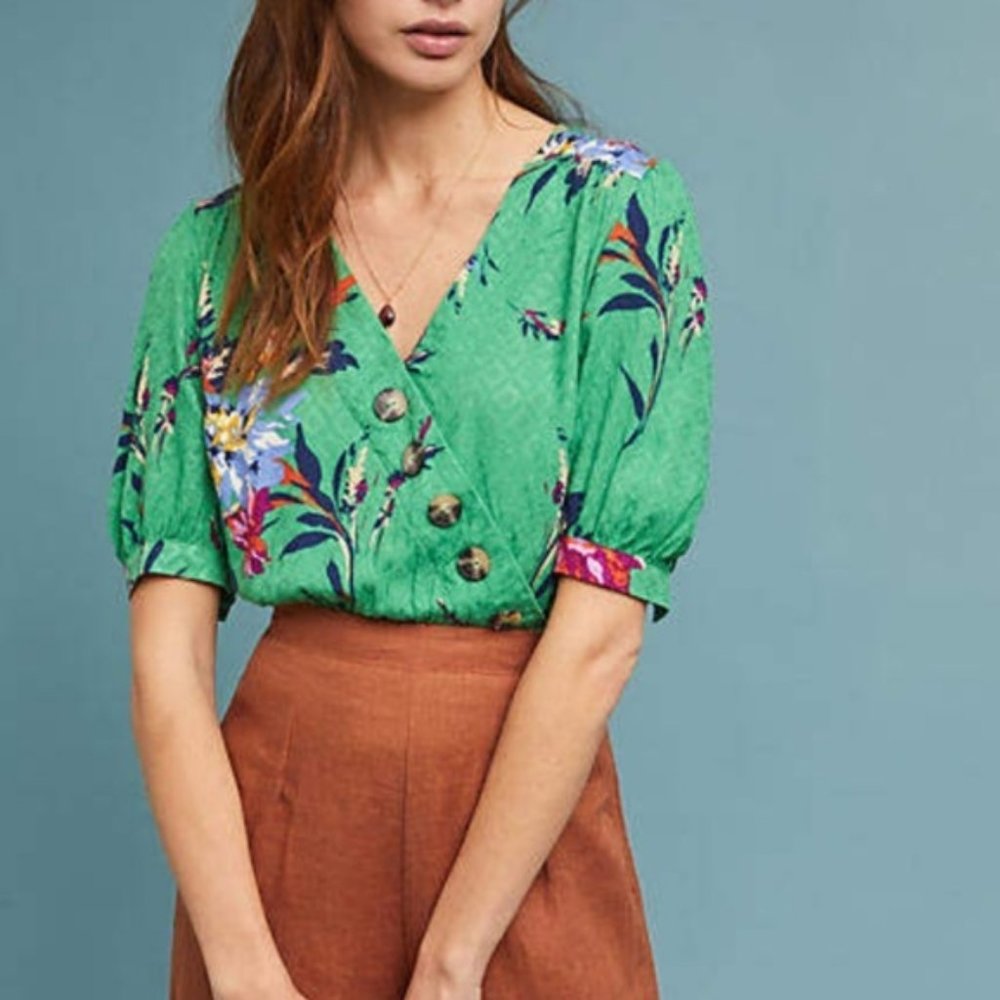 Maeve for Anthropologie Floral Top